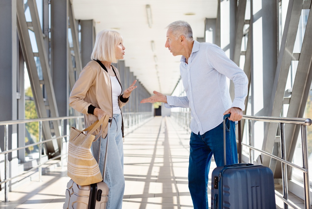 Couple in airport
