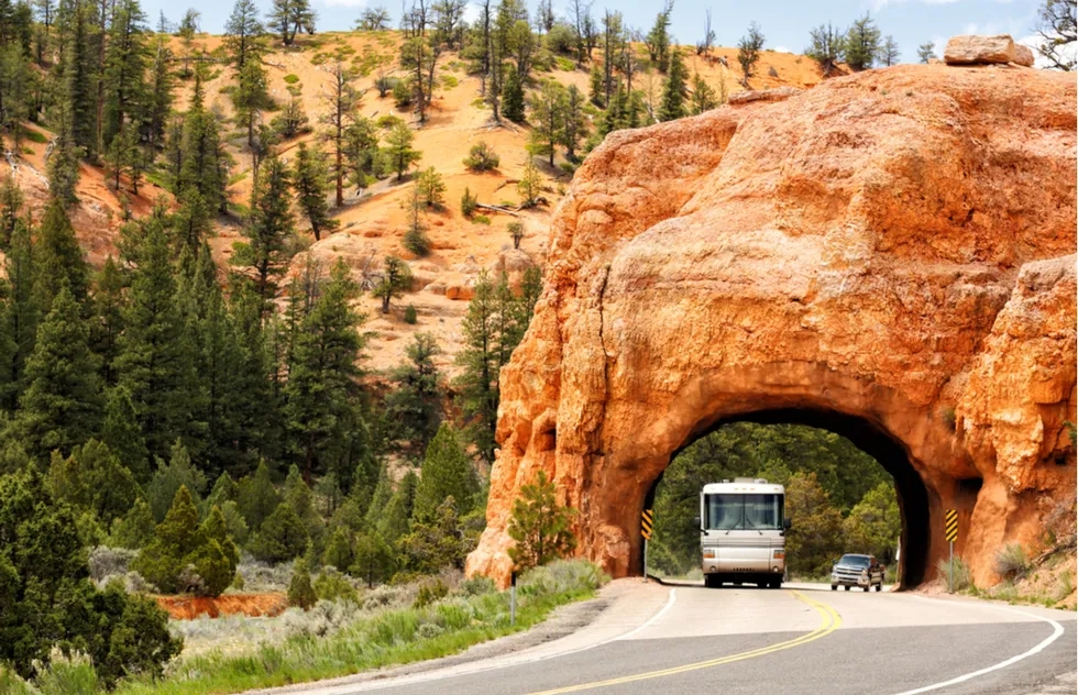 Driving in Utah's Red Rocks Country