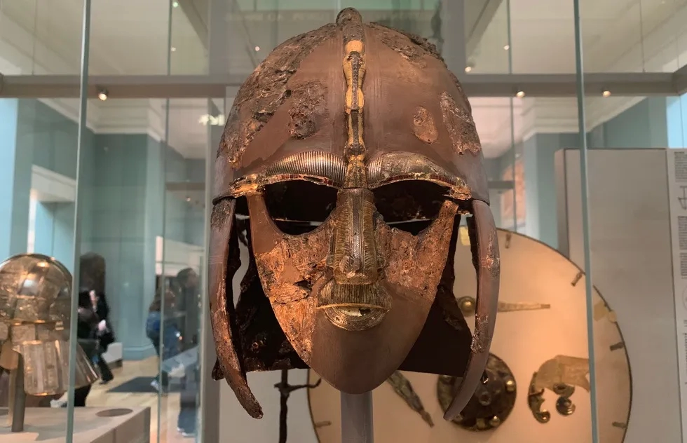 Sutton Hoo helmet reconstruction, British Museum