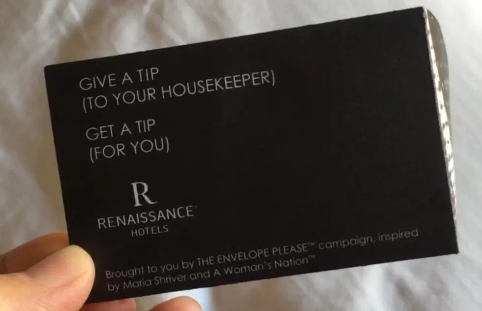 hotel tip envelope