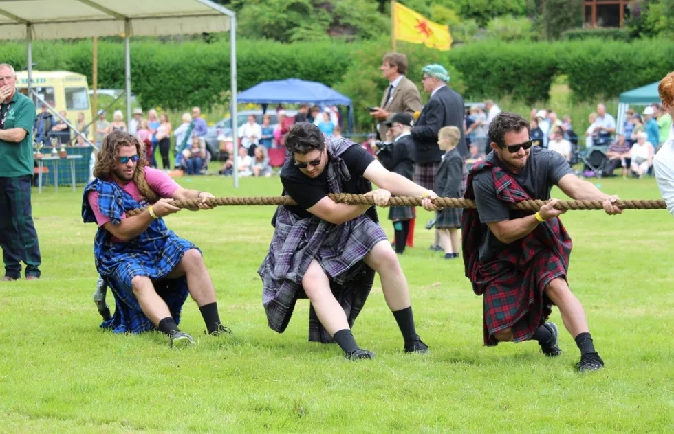 Highland Games tug of war, Scotland