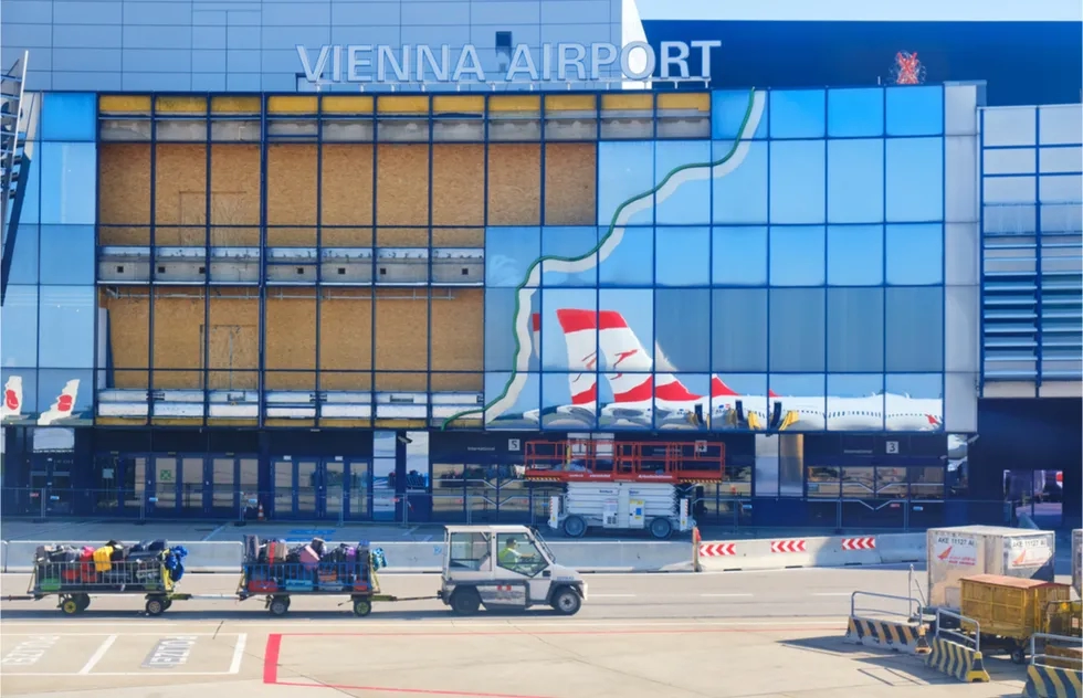 Exterior of Vienna airport