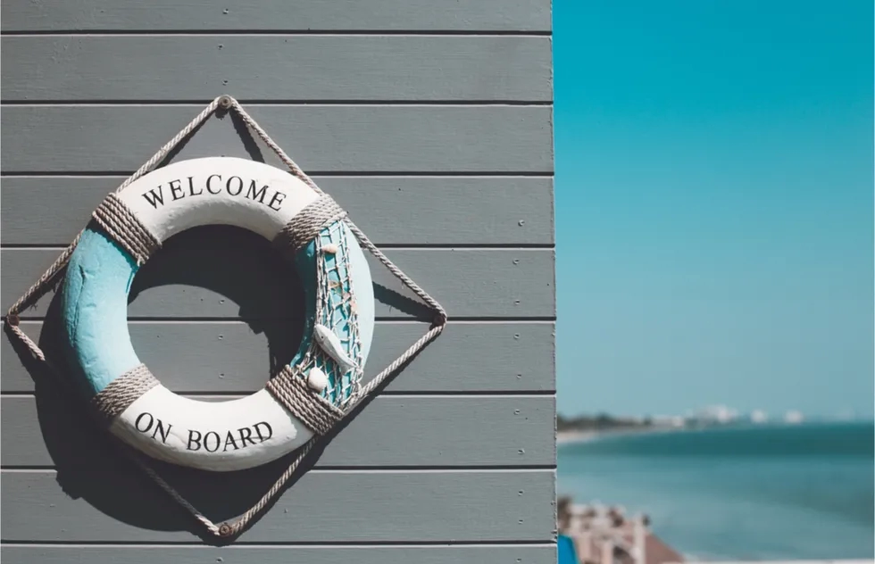 life ring reading "welcome on board"