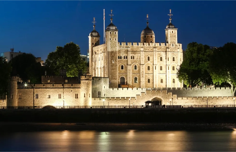 White Tower, Tower of London, at night