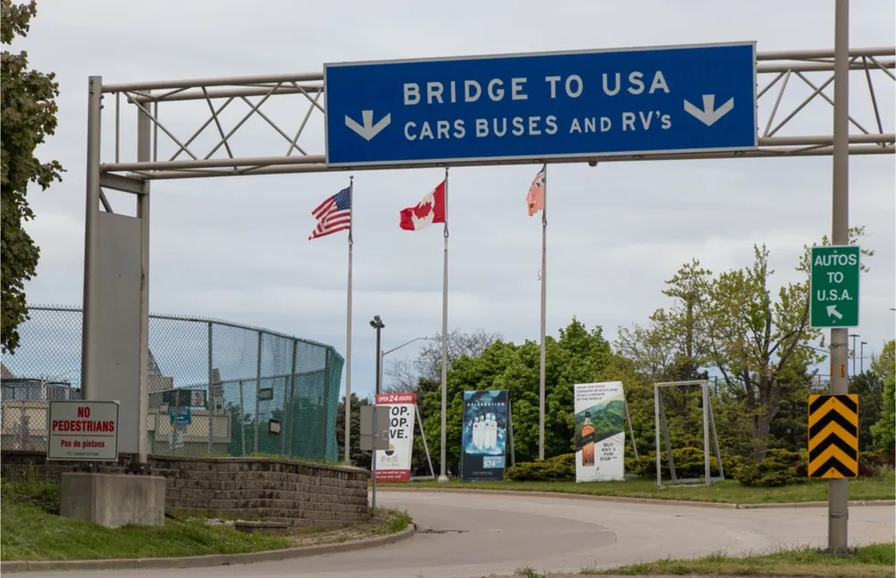 entry to United States from Windsor, Canada, during 2020 shutdown