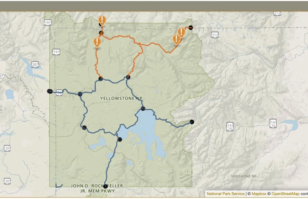 Yellowstone National Park road closures June 2022