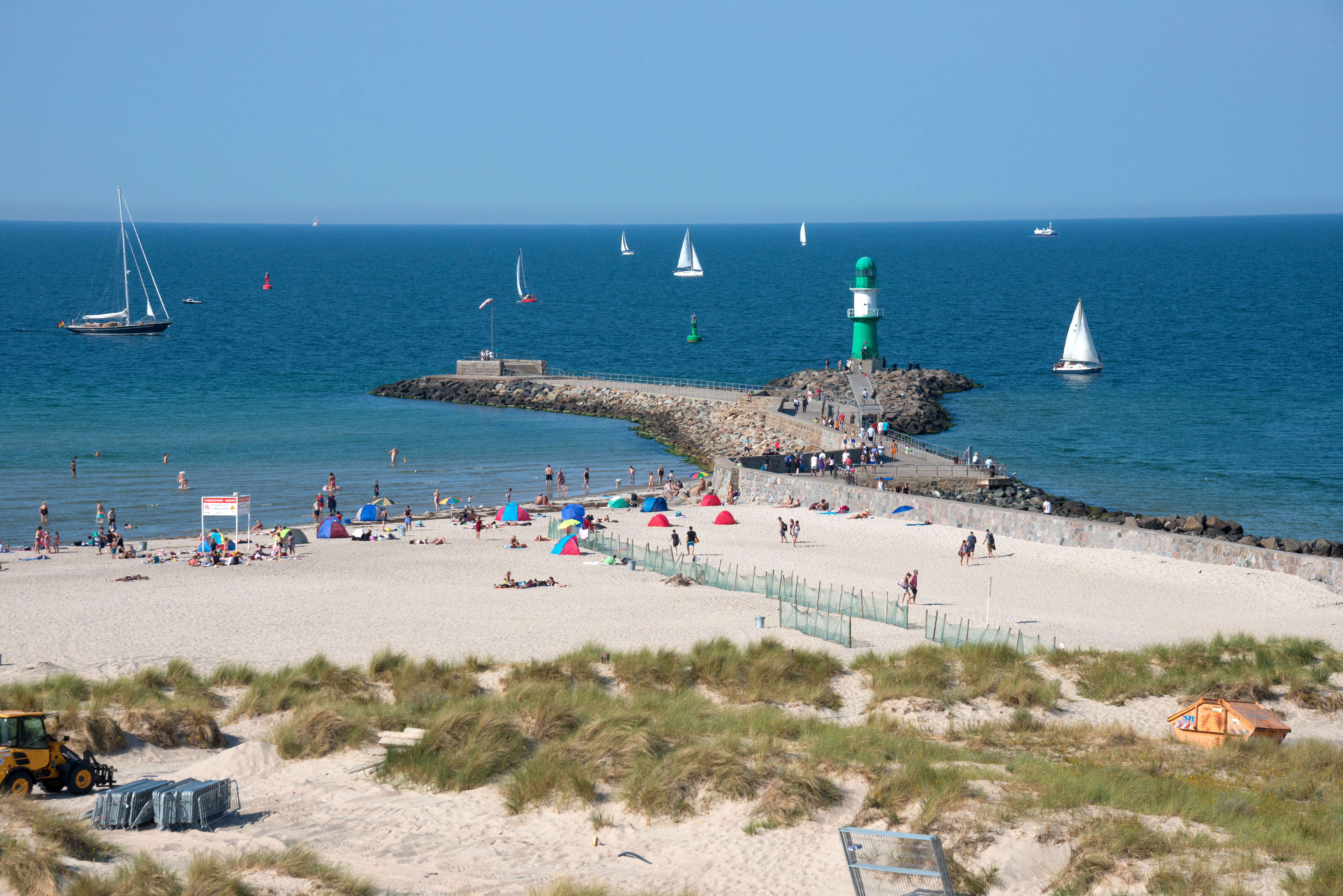 Warnemünde Strant in Rostock, Germany