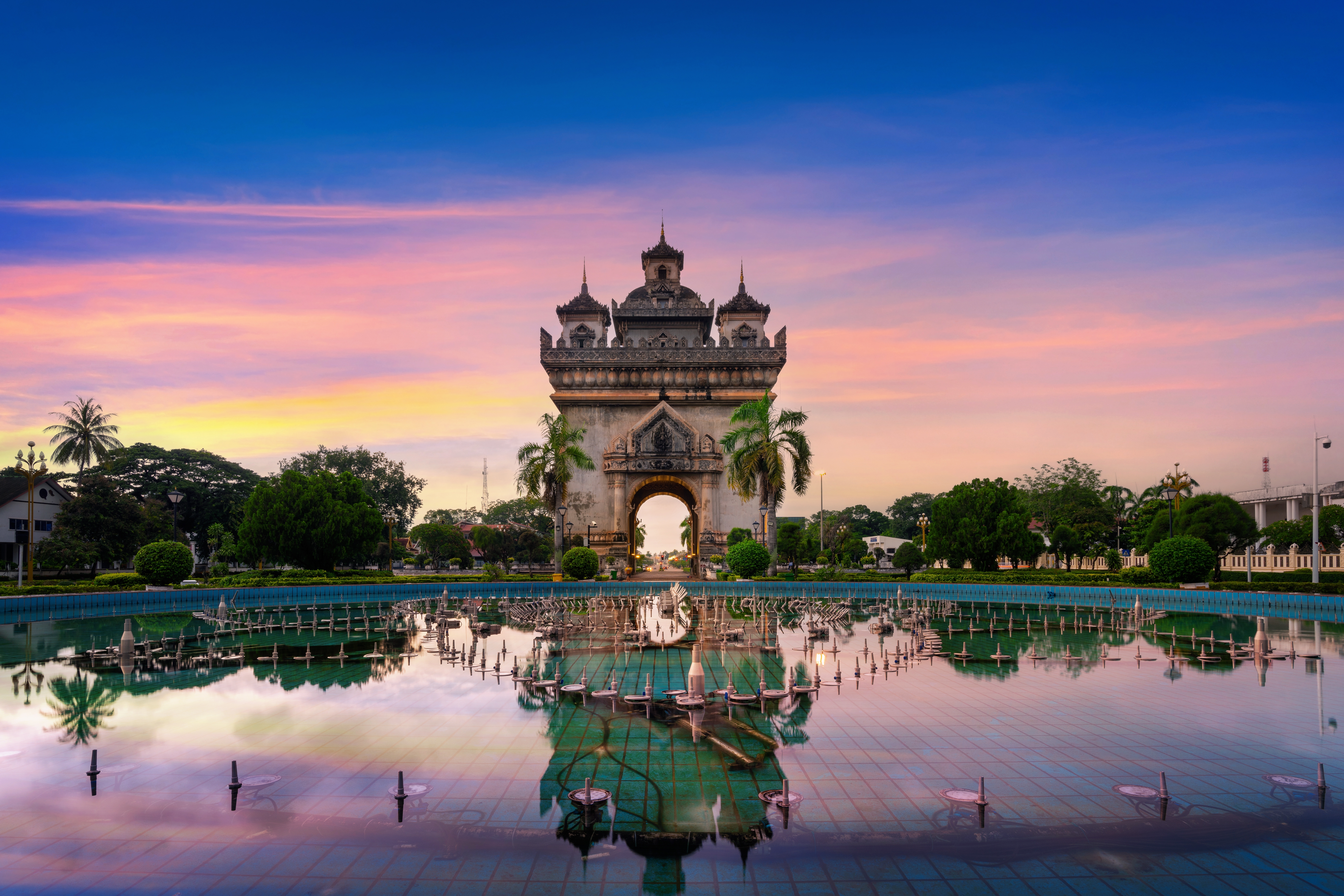 Patuxai monument in Vientiane, Laos