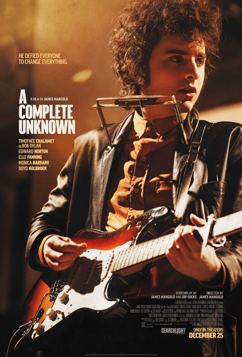 A Complete Unknown Searchlight Payoff Poster