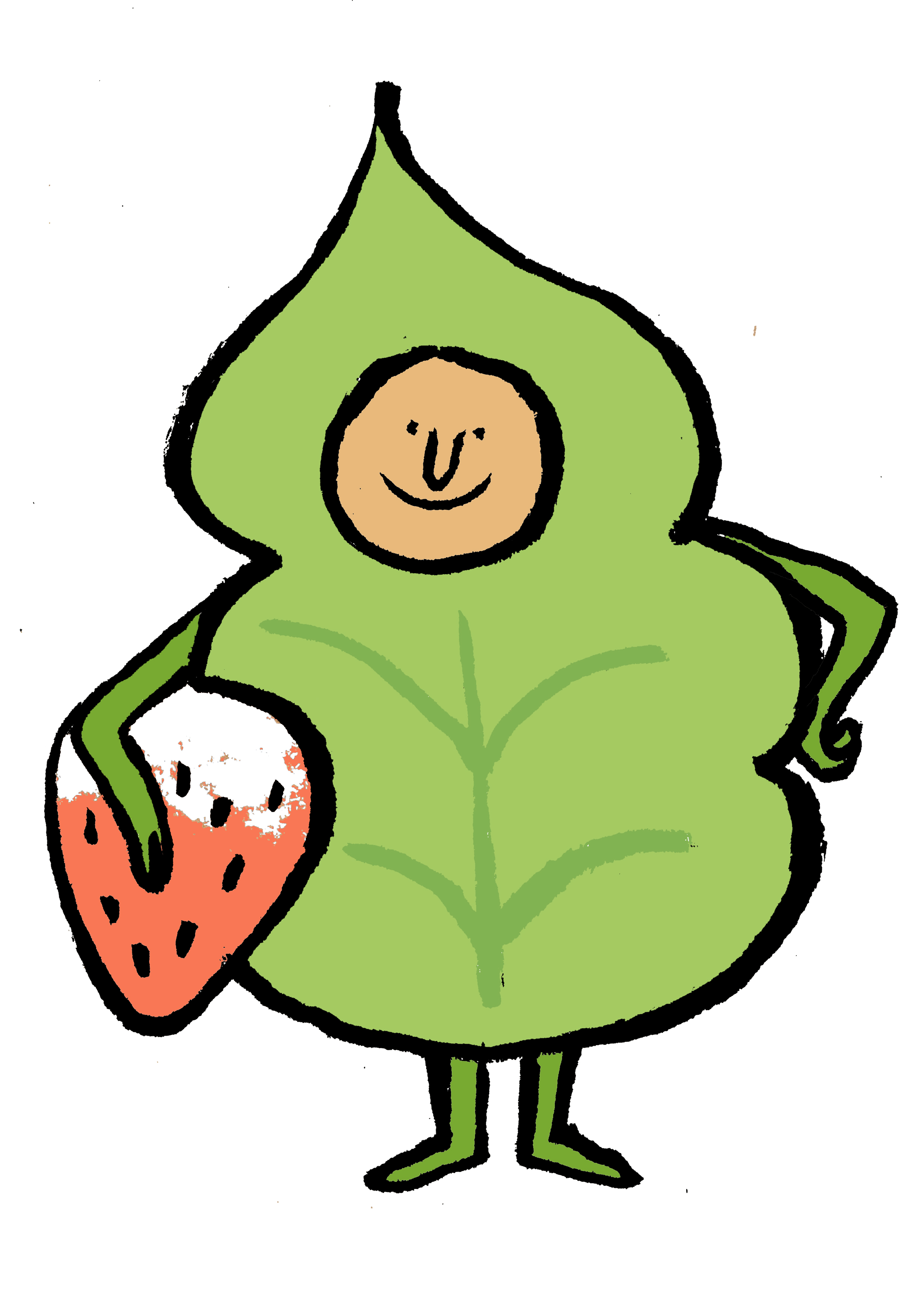 0-Strawberry-under-arm-leaf