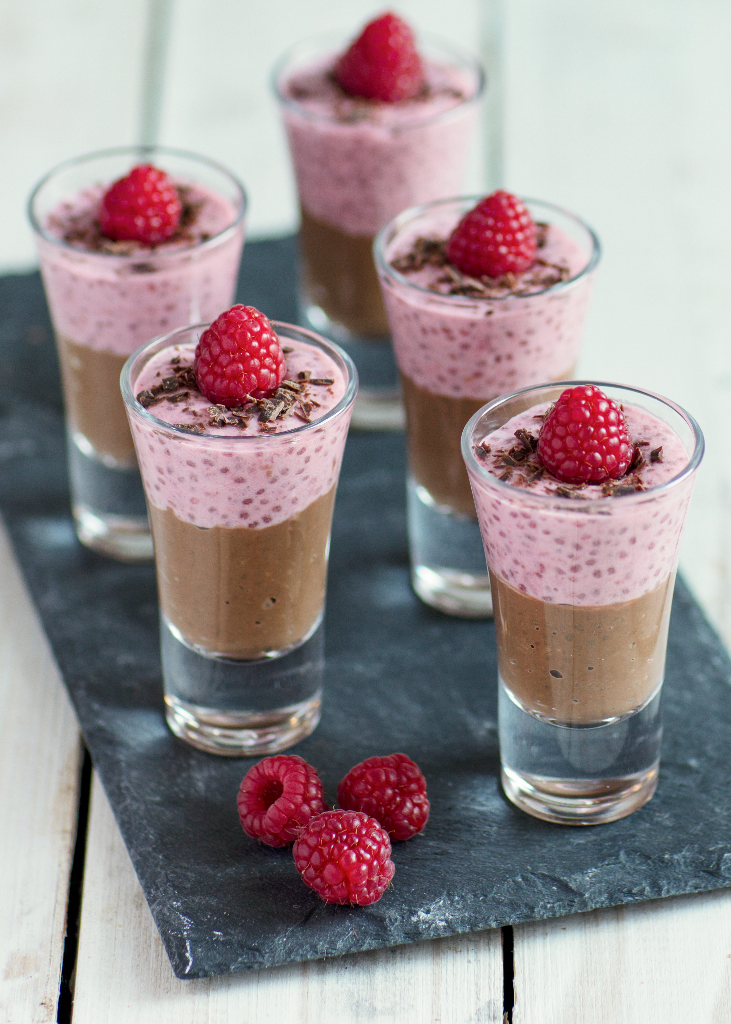 Raspberry Chocolate Chia Seed Puddings | Truvía®