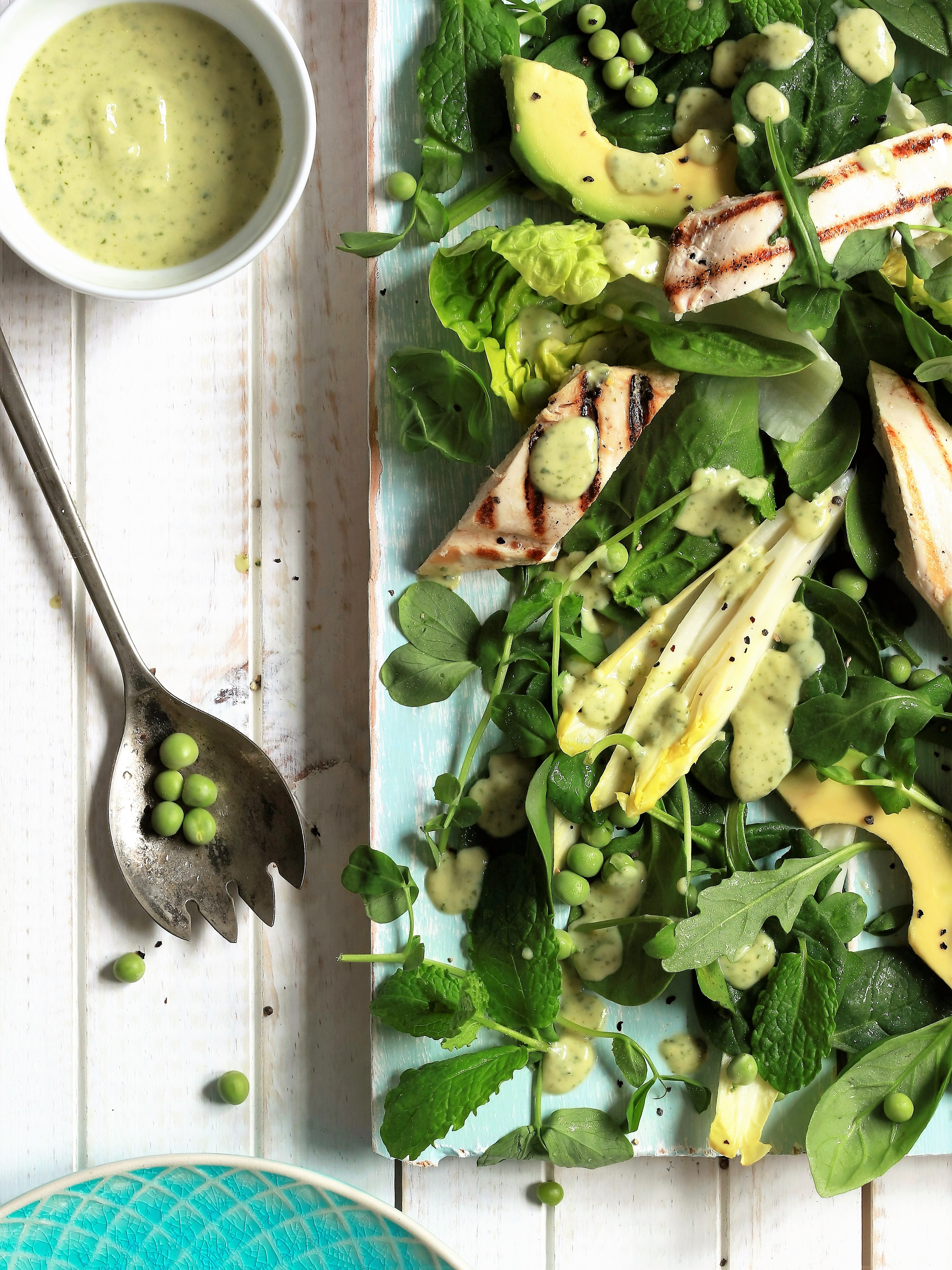Chicken Salad with a Tahini and Avocado Dressing | Truvía®