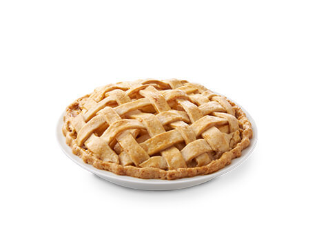 Fresh baked apple pie with woven crust