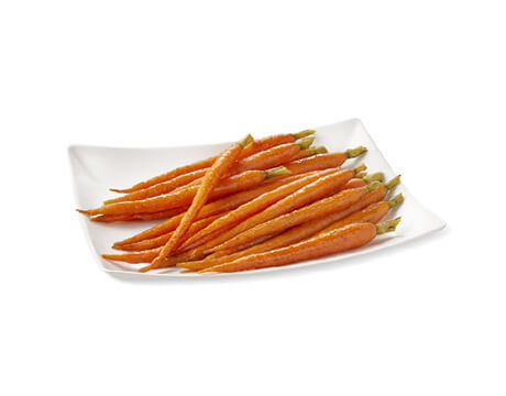 Bourbon Candied Carrots on a serving dish