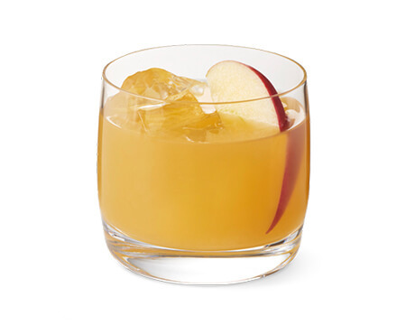 Glass of Bourbon Cider Sour made with Truvia