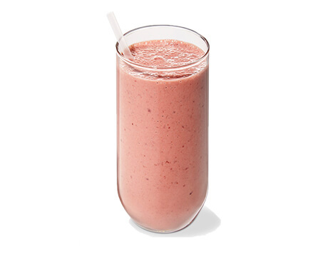 Glass of Cherry Smoothie made with Truvia