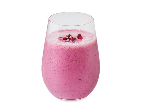 Cranberry Pomegranate Smoothie in a clear glass
