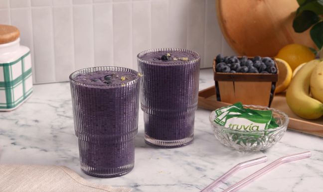 Final Image Truvia Blueberry Lemon Ginger Smoothie STEVIA PACKET 1