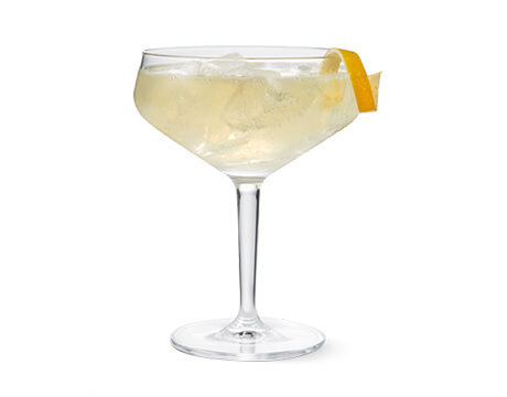 French75 Cocktail in a clear glass