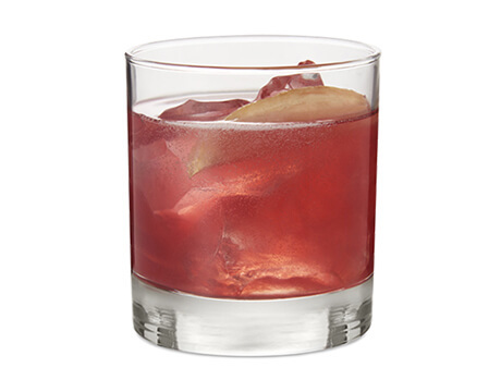 Ginger Lemon Cranberry Cocktail in a clear glass