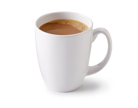 Golden Spice Hot Cocoa in a white mug