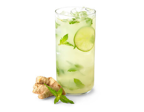 Ginger Mojito in a clear glass