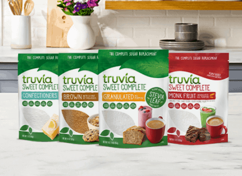 Truvia Sweet Complete family on Kitchen counter