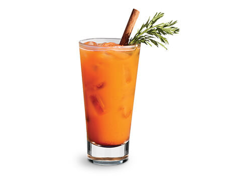 Glass of Carrot Cooler made with Truvia
