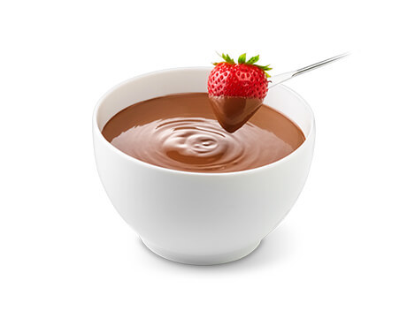 Strawberry dipped in Chocolate Fondue