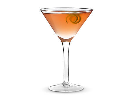 Cosmopolitan cocktail in a clear glass