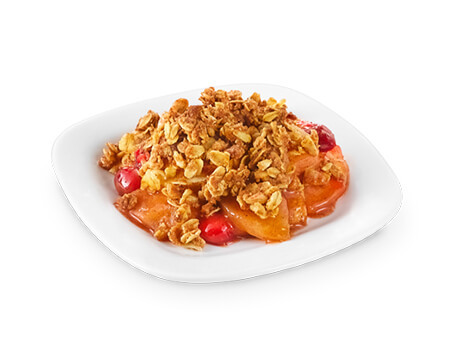 Cranberry Apple Crisp on a white plate