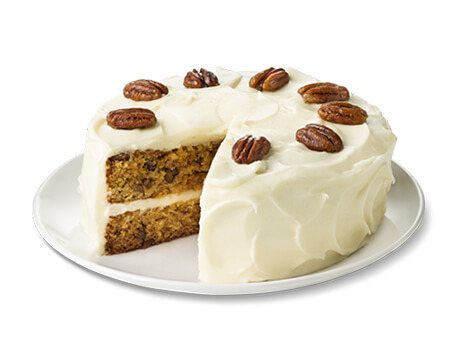 Maple Pecan Cake on a white plate