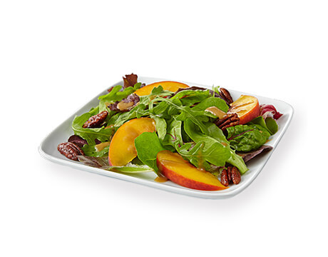 Peach Salad Recipe with Peach Balsamic Vinaigrette Recipe made with Truvia