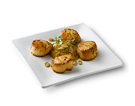 Scallops with Sweet Butternut Squash Recipe made with Truvia