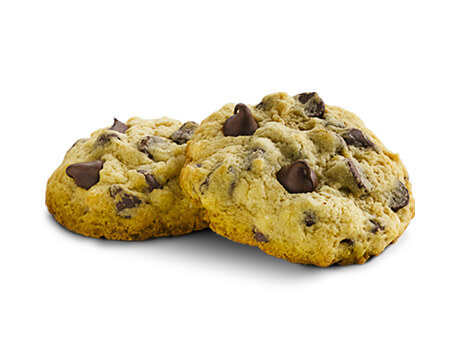 two chocolate chip cookies