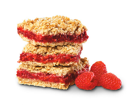 Raspberry Oatmeal Bars Recipe made with Truvia