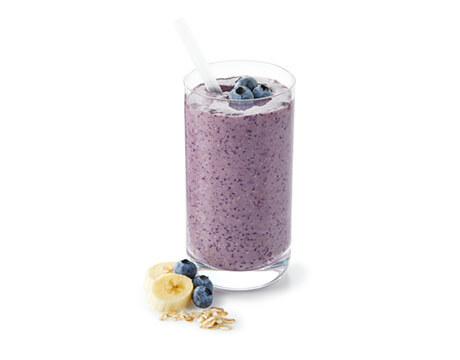 Glass of Blueberry Oat Smoothie