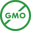 illustrated icon of the letters GMO with a strike through them