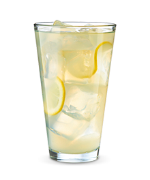 Glass of fresh-squeezed lemonade