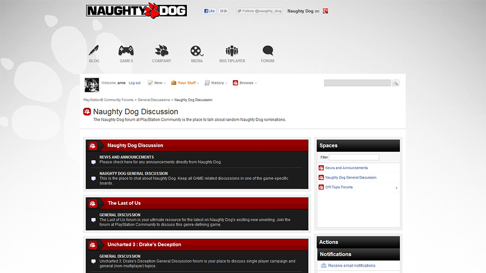New Naughty Dog Community Forums