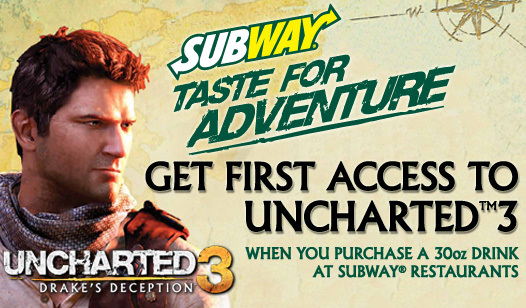 Subway Taste for Adventure Uncharted 3 Multiplayer Experience- Week 2