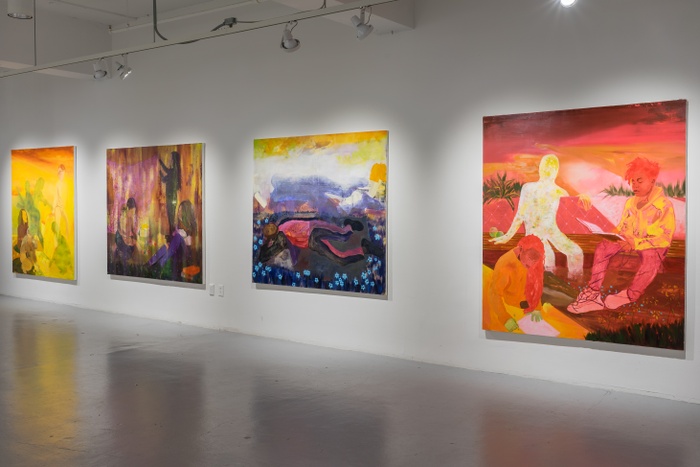 Installation image of Again, Always, Part 1: Painting/Printmaking MFA Thesis Show Group 1