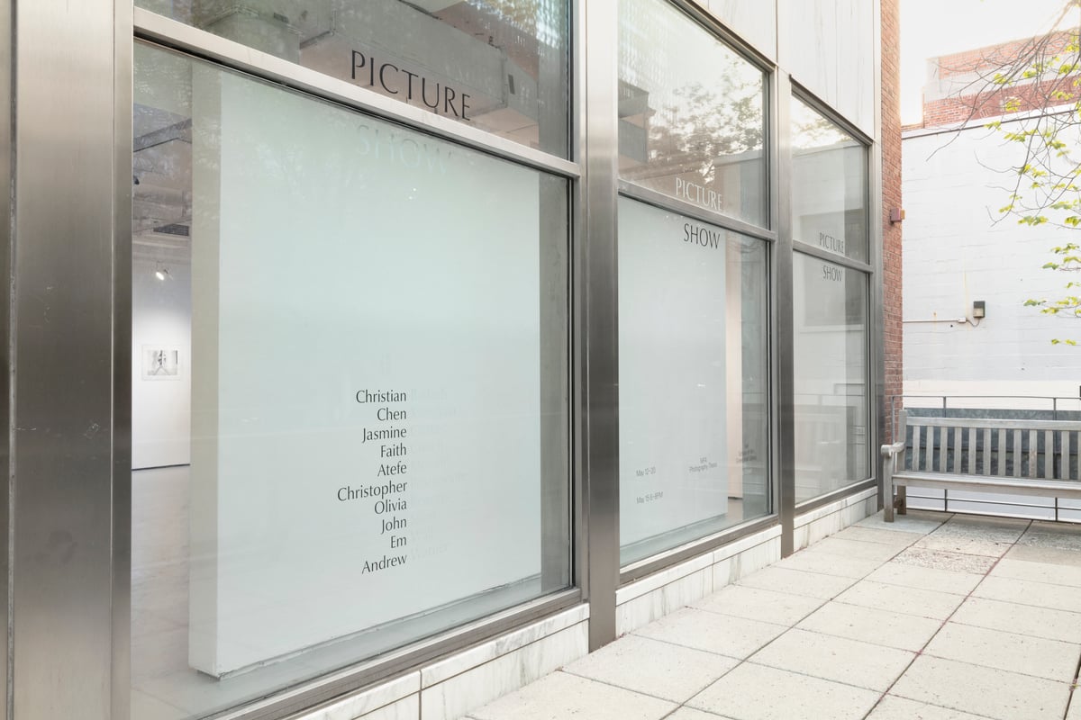 Installation image of Picture Show: 2026 Photography MFA Thesis Exhibition