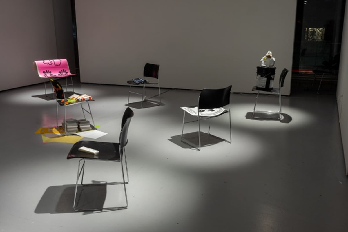 Installation image of Today a Reader: 2019 Graphic Design MFA Thesis Show