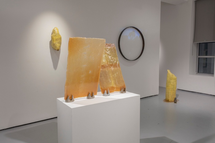 Installation image of UNFINISHED: An undergraduate exhibition of Senior Thesis Works-in-Progress