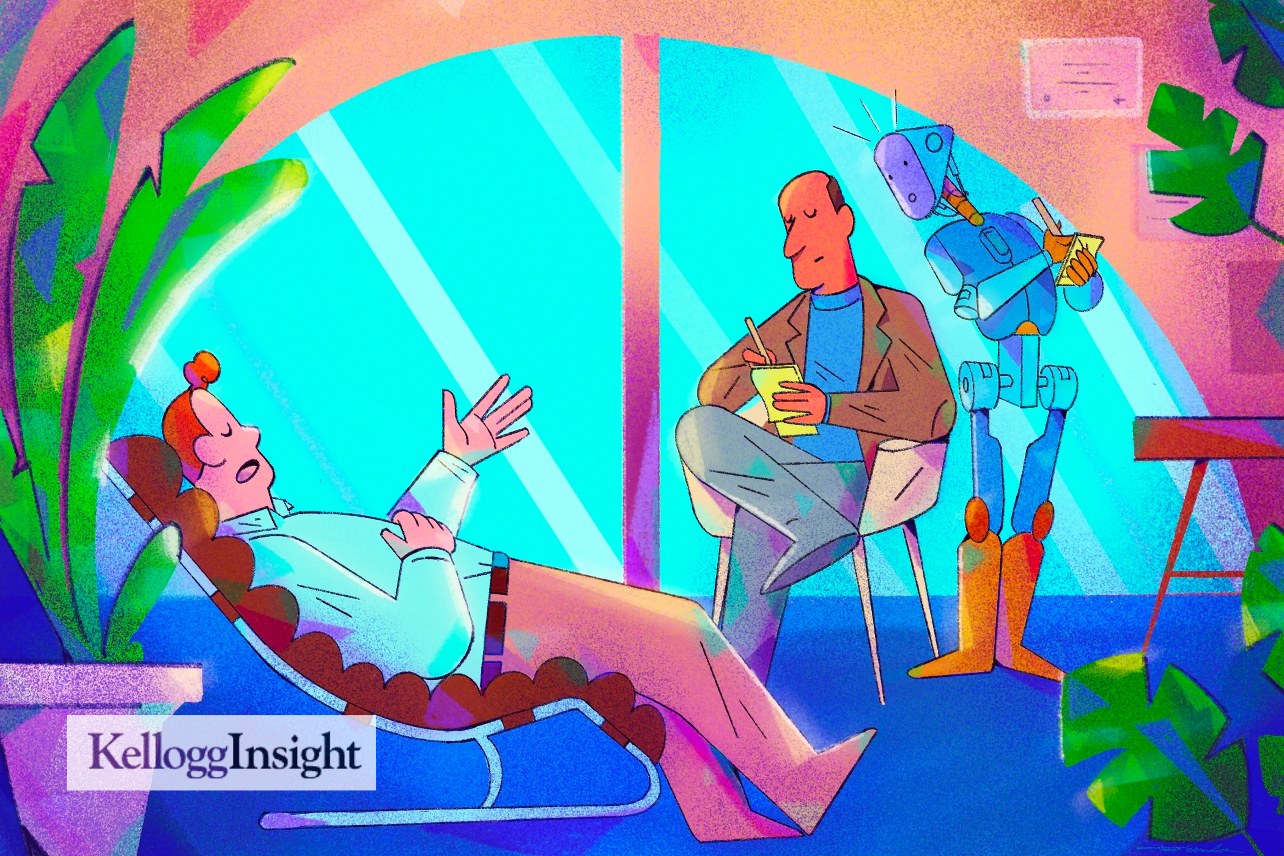 Image of two people talking