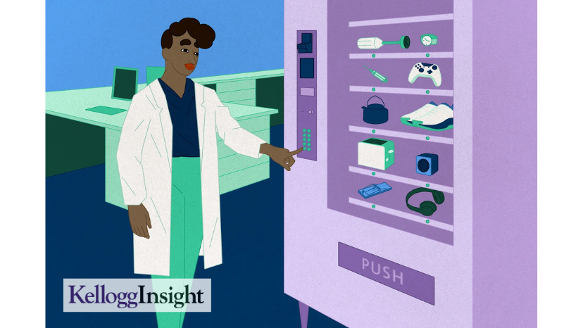 Image of a man at a vending machine