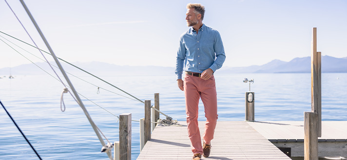 Man walking on lake doc