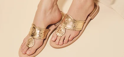 Close up of Jack Roger sandals