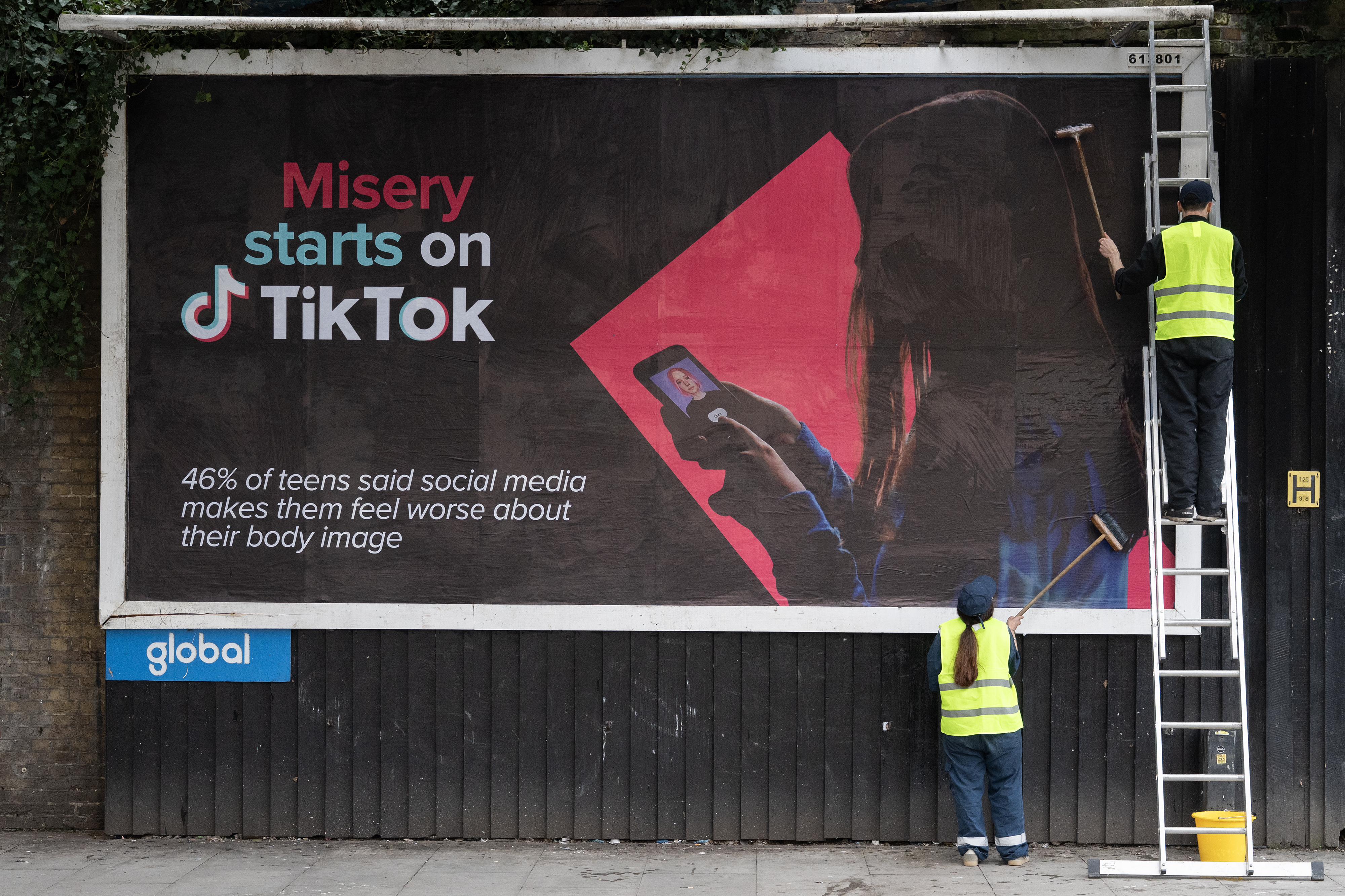 Activists hack London billboards to call out big tech harm